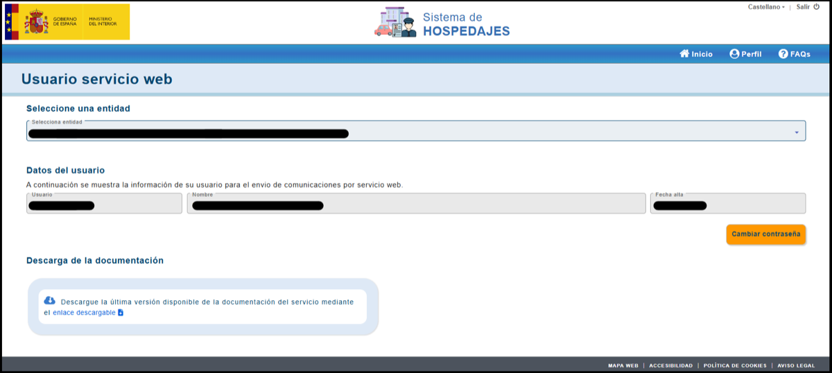 Web service user: this username (not your Cl@ve login) is what goes in Keyio's SES tab.